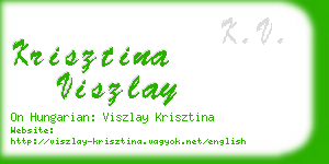 krisztina viszlay business card